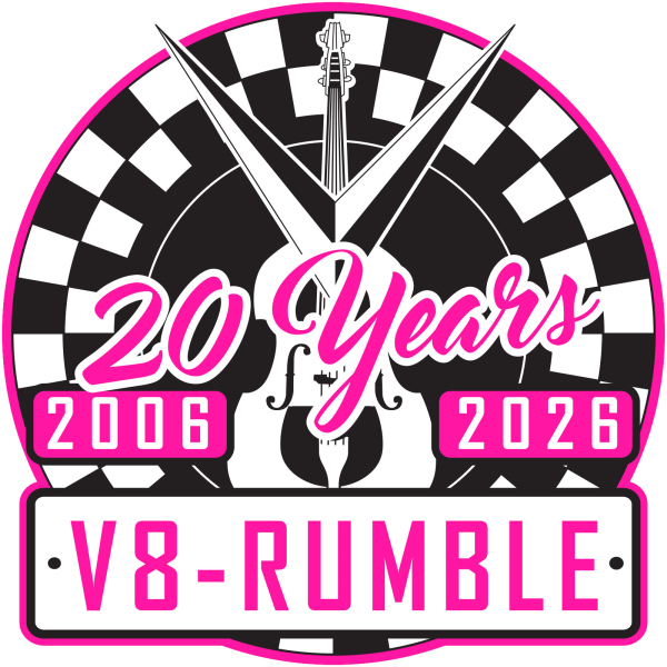 V8 Rumble logo - 20 Rockin Years (2006 - 2026)